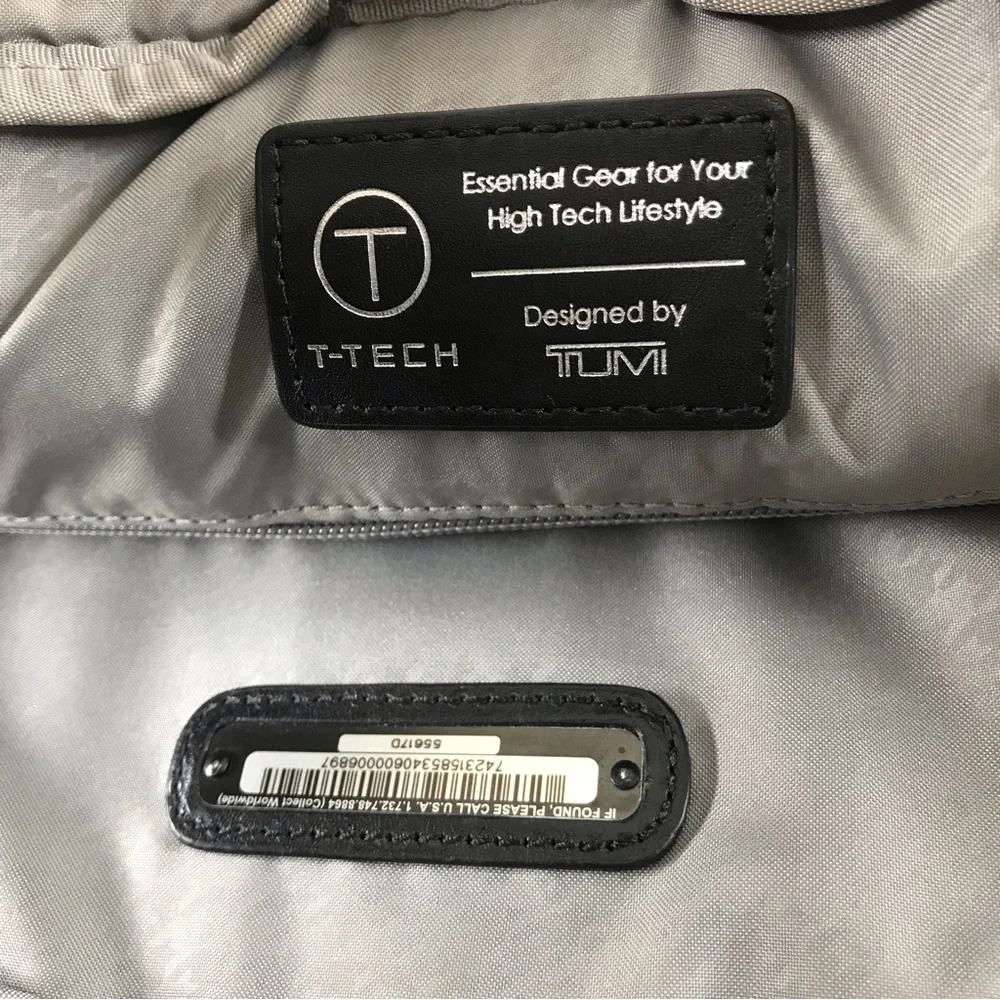TUMI BLACK LEATHER NYLON BRIEF CASE LAPTOP COMPUTER MESSENGER CROSSBODY BAG